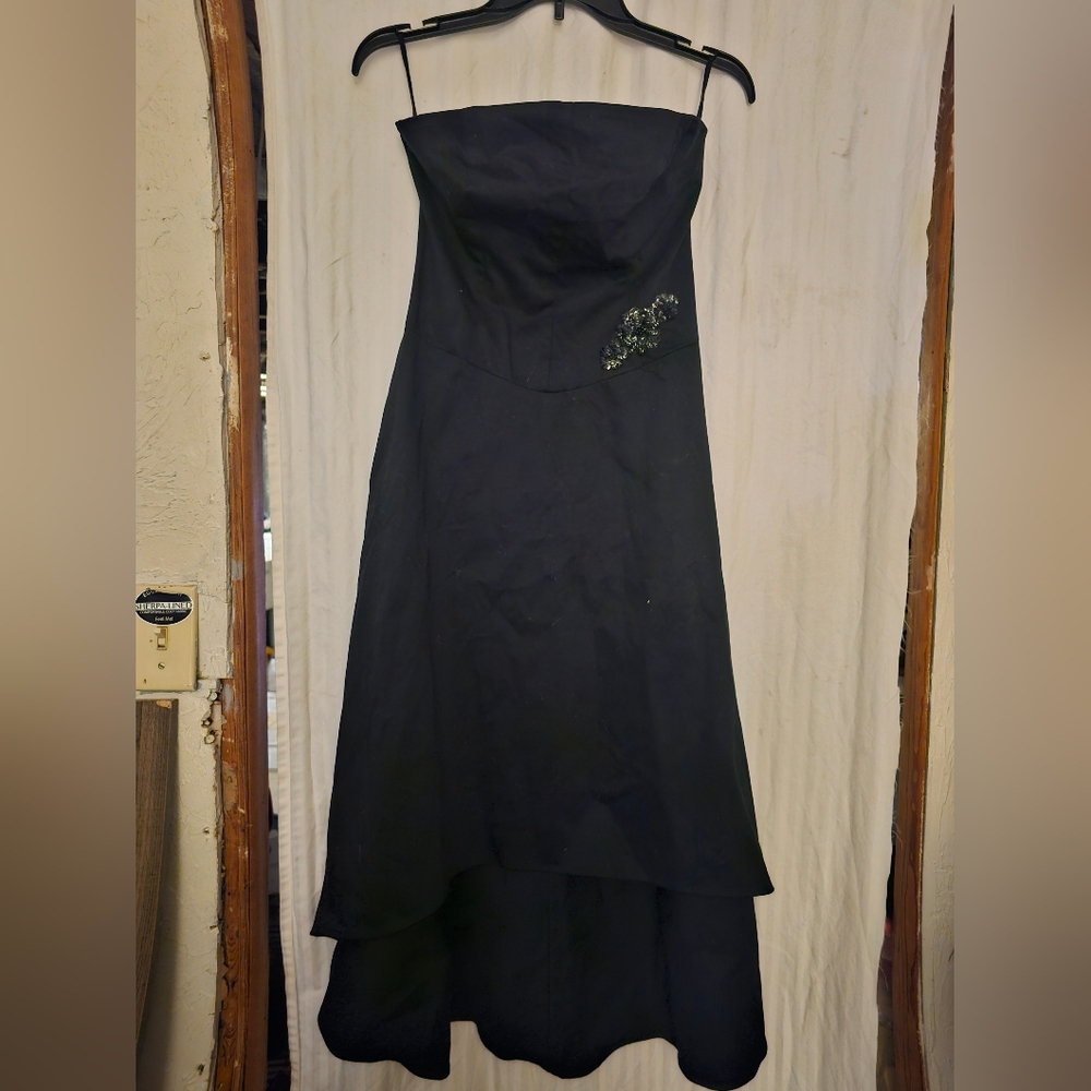 Charlotte Russe Black Strapless Dress with Embellishment